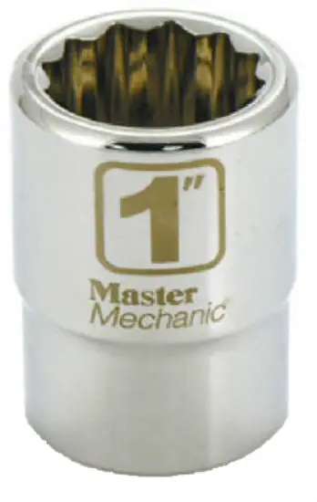 Master Mechanic 351213 12-Point Socket 3/4" Drive 1" Professional Grade