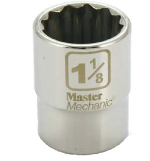 Master Mechanic 351452 12-Point Socket 3/4 Drive 1-1/8 Inch Professional Use
