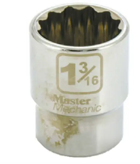 Master Mechanic 351460 12-Point Socket 3/4 Drive 1-3/16 Inch Heavy Duty Use