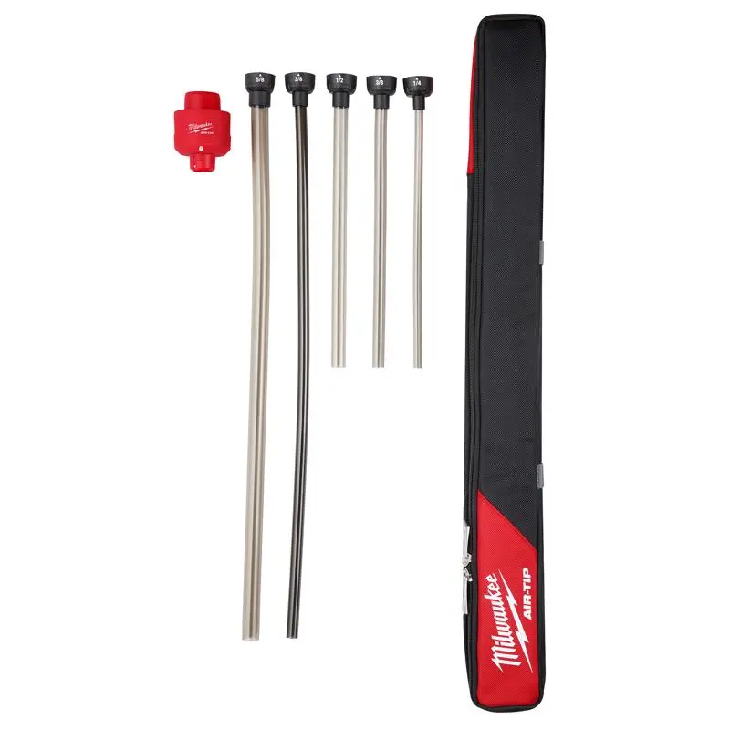 Milwaukee AIR-TIP 1-1/4 . to 2-1/2 . Wet Dry Shop Vac Long Reach Set Flexible Vacuum Hose 7 Piece