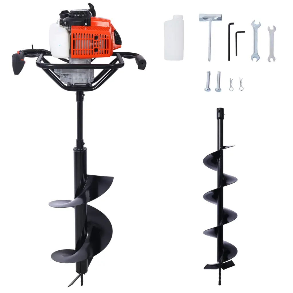 2.7HP 63CC Gas Powered Post Hole Digger 2 Stroke Auger Digging Drill g-h