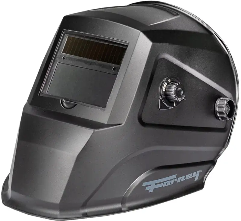 Forney 3.6x1.63 Inch Auto Darkening Welding Helmet Variable Shade Black Matte