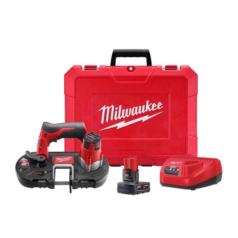 Milwaukee M12 Cordless Brushed 1-5/8 Band Saw Kit Battery and Charger