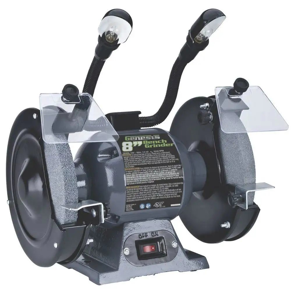 Genesis GBG800L 8-Inch Bench Grinder LED Lights