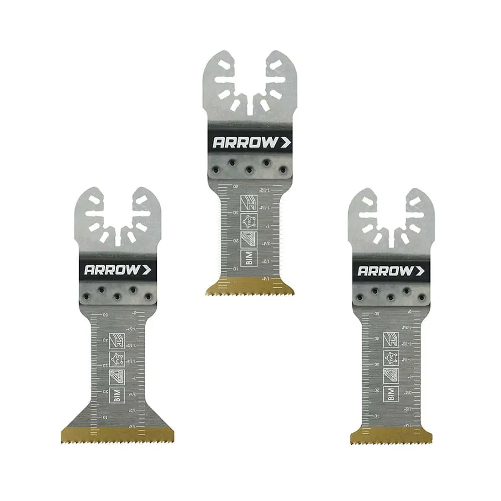 Arrow Titanium Coated Bi-Metal Wood Variety Pack 3 Piece Fast Cutting