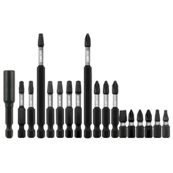 Disston 256120 18 Piece Assorted Size Impact Bits Set Various Applications