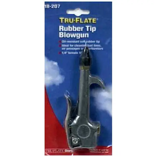 Tru-Flate 18207 Rubber Tip Air Blow-Gun Industrial Cleaning Tool
