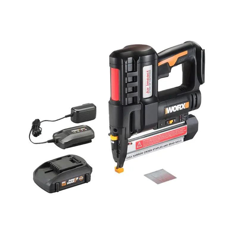 Worx Cordless Full-Sequential Firing Method Brad Nailer and Staple Gun Kit 18 ga 20V