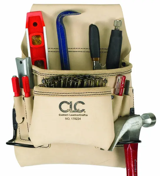 CLC 178234 Carpenter's Nail & Tool Bag 8 Pockets Construction