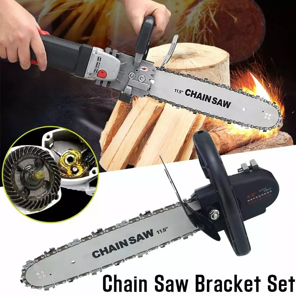 1 Set Universal Converter Woodworking ChainSaw Changing Angle Grinder Change Into Electric Chain Saw Jadeshay