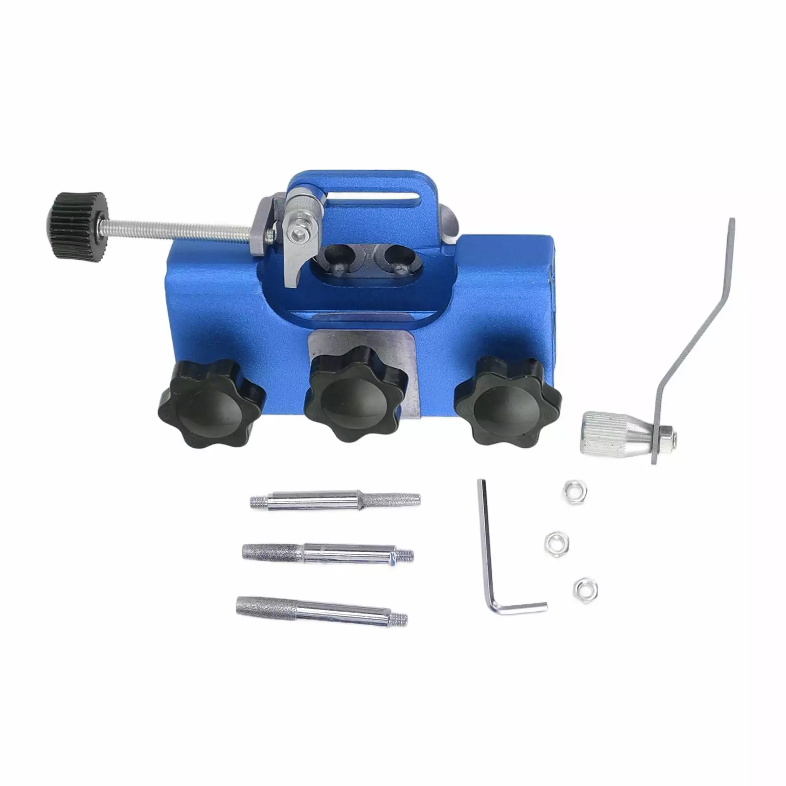 Flash Sale Chainsaw Sharpener Travel-friendly Featherweight Hand Crank Chain Sharpening Jig Electric Saws Blue HRHousruse