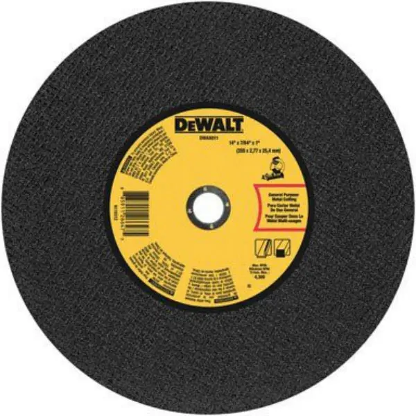 DeWalt DWA8011 General Purpose Metal Chop Saw Wheel 14 x 7/64 x 1 Inch