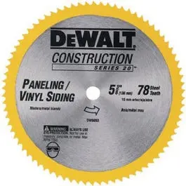 5-3/8-Inch 78-TPI Cordless Saw Blade Fine Cuts Dewalt