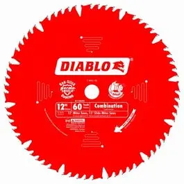60-Tooth 12-Inch Circular Saw Blade Precision Wood Cutting Diablo