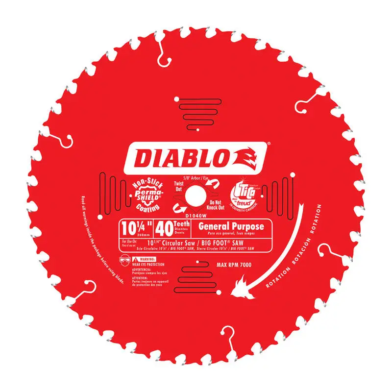 Diablo 10-1/4 Inch TiCo Hi-Density Carbide Circular Saw Blade 40 Teeth