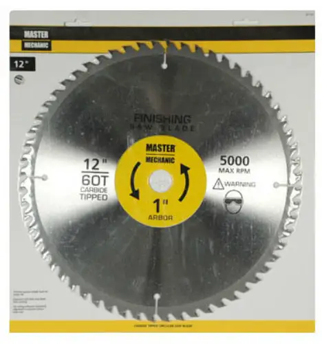 Master Mechanic 301132 Precision Cutoff Circular Saw Blade 12 Inch 60 Teeth