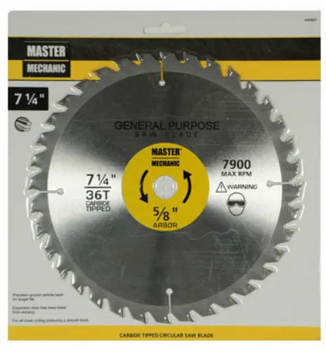 Master Mechanic 440867 General Purpose Circular Saw Blade 7-1/4 Inch 36 Teeth