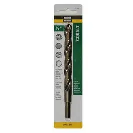 1/2 x 6-Inch Cobalt High-Speed Drill Bit Heavy-Duty Metal Drilling Master Mechanic