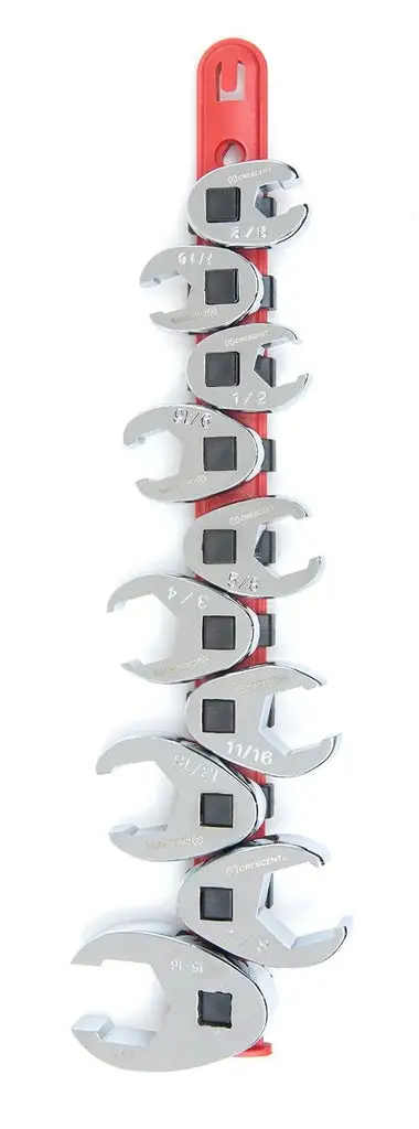 Crescent CCWS5 Metric Combination Wrench Set 15 Piece Chrome Professional