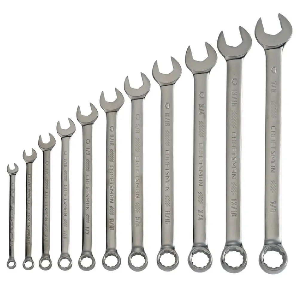 Craftsman CMMT12054 SAE Combination Wrench Set - 5-Piece Silver Alloy Steel Set Professional Use