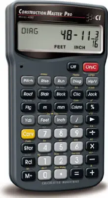 Master Pro Advanced Construction Calculator Accurate Building Measurements Calculated Industries