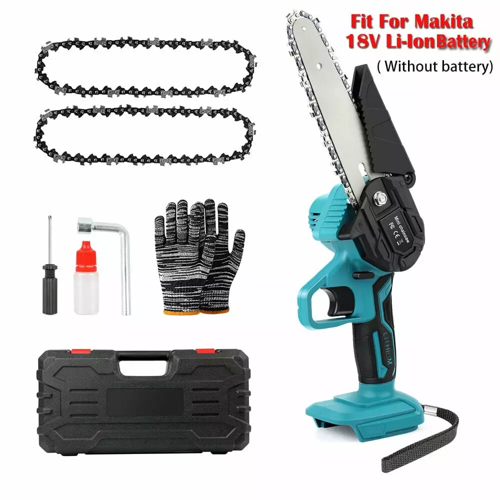 6 Mini Chainsaw Cordless Electric chainsaw + Pats (NO Battery) Wood Cutter Generic
