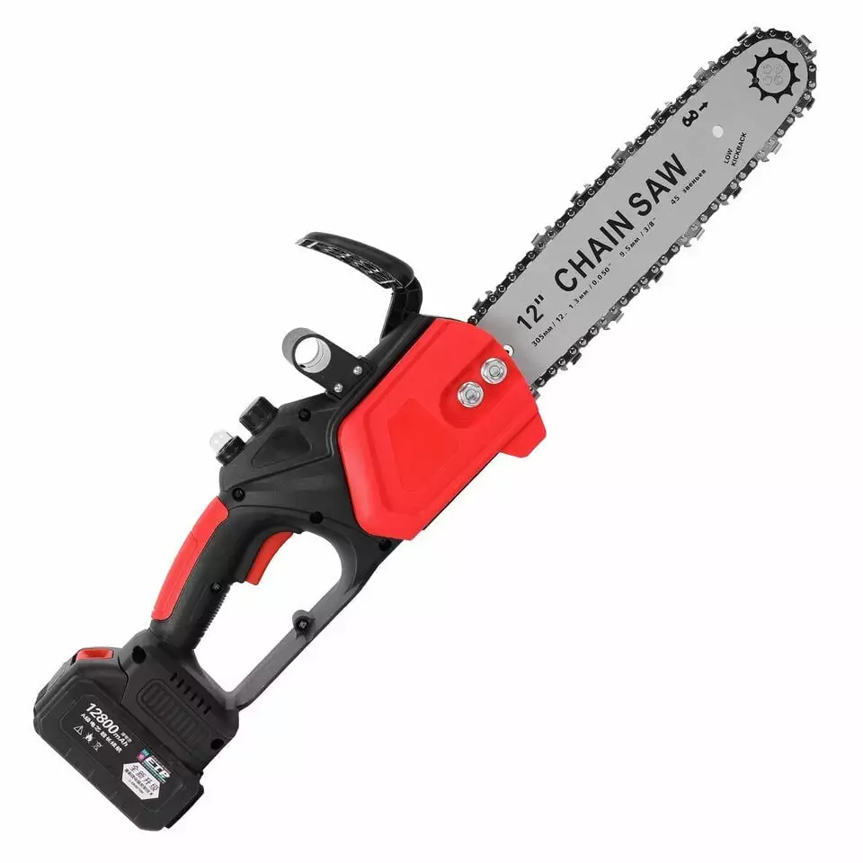 12 Electric Chainsaw Cordless Handheld Chain Saw Wood Cutter + Battery 2 Chains Vital Deals