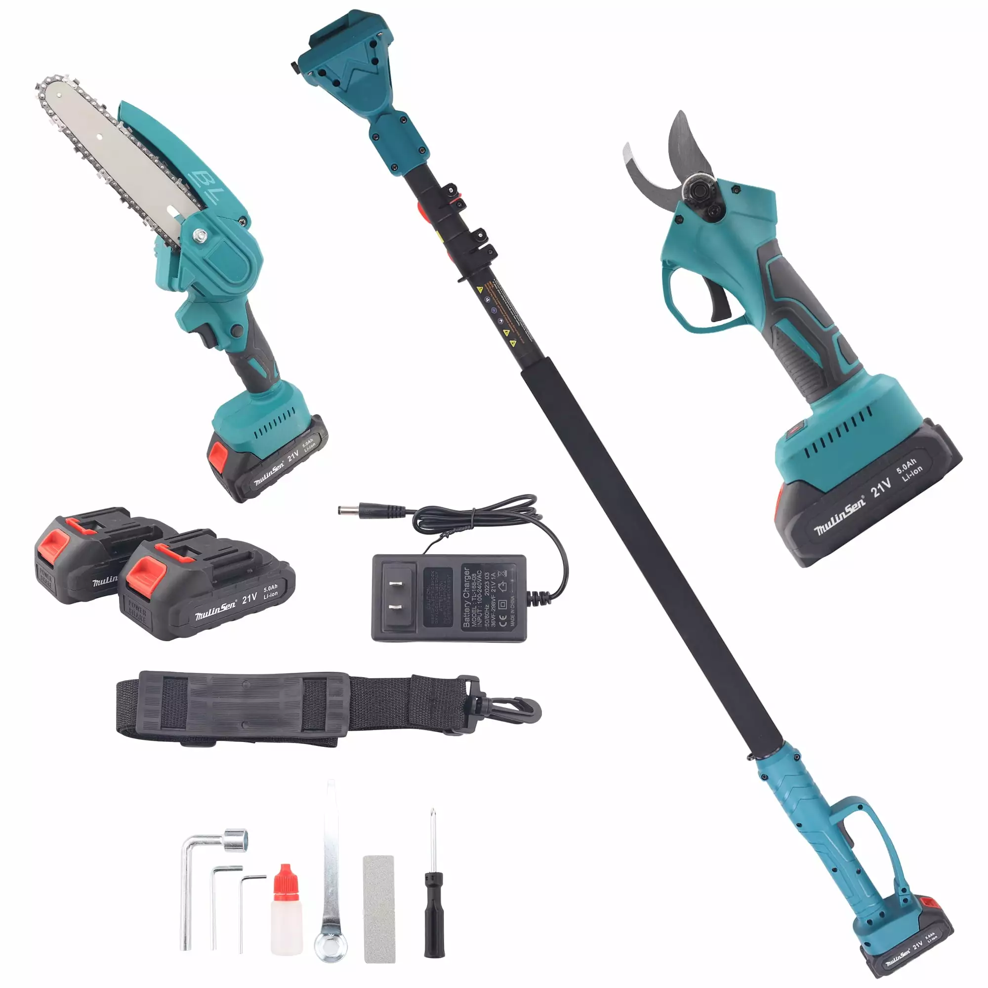 YouLoveIt Cordless Chainsaw Travel-friendly Handheld Electric Chain Saw Pruning Chainsaw Extendable Pruning Wood Cutting. ...