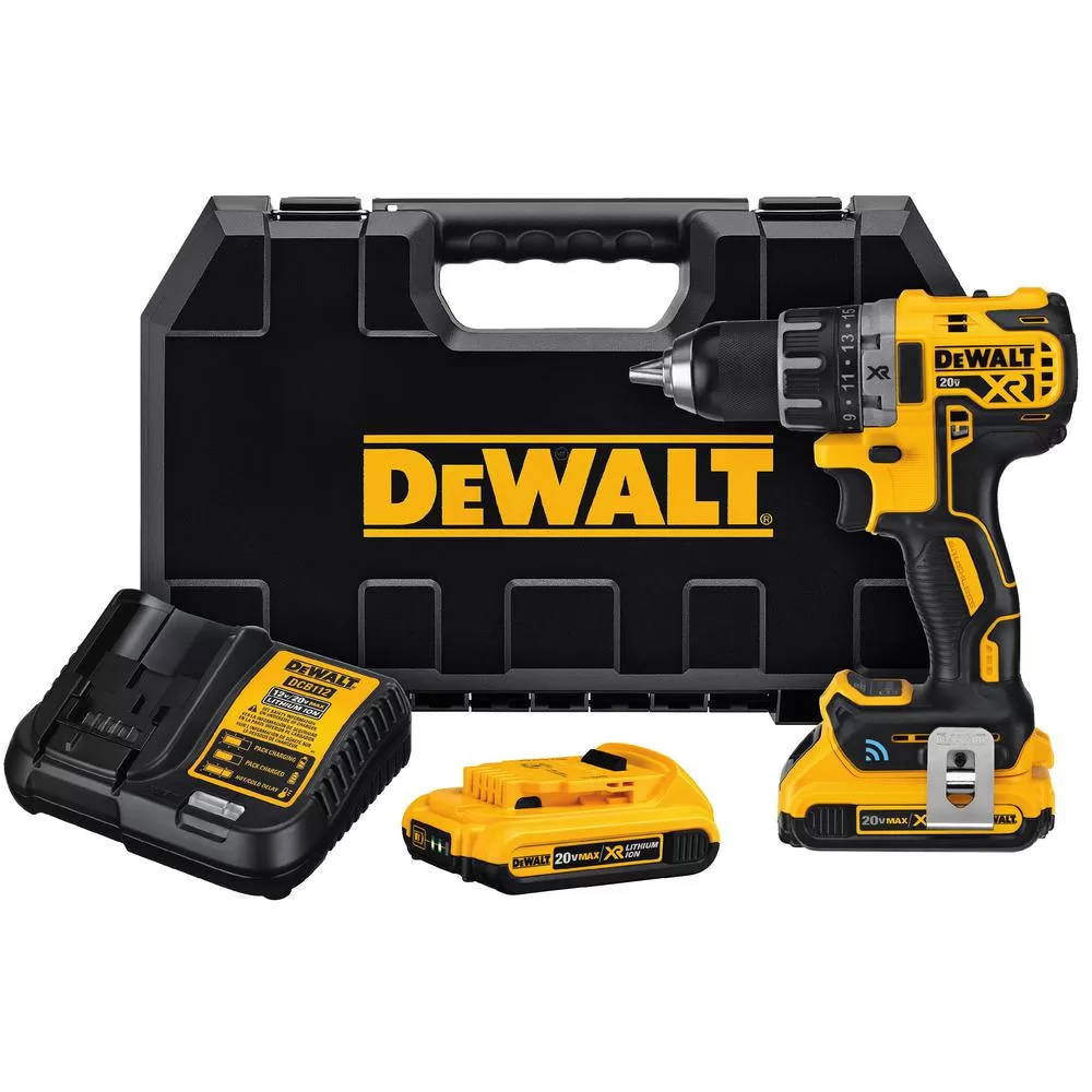 DEWALT 20V MAX XR Brushless 1/2 Compact Drill Driver 2 2.0Ah Batteries