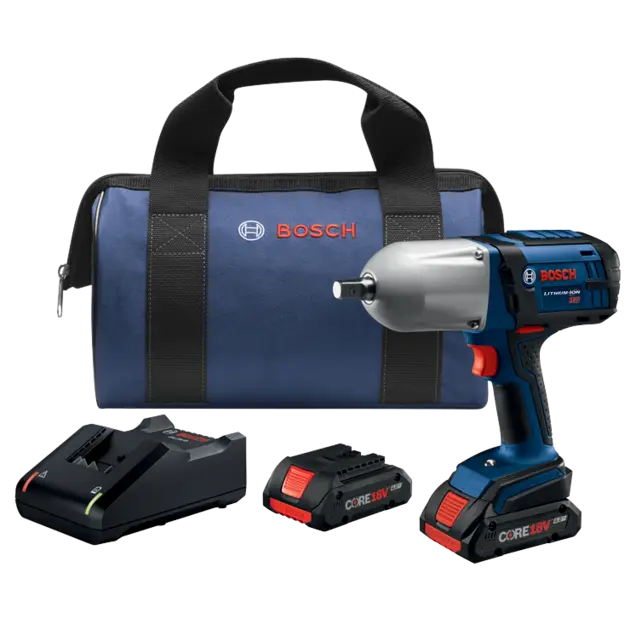 Bosch HTH181-B25 High-Torque Impact Wrench Kit Pin Detent 18V
