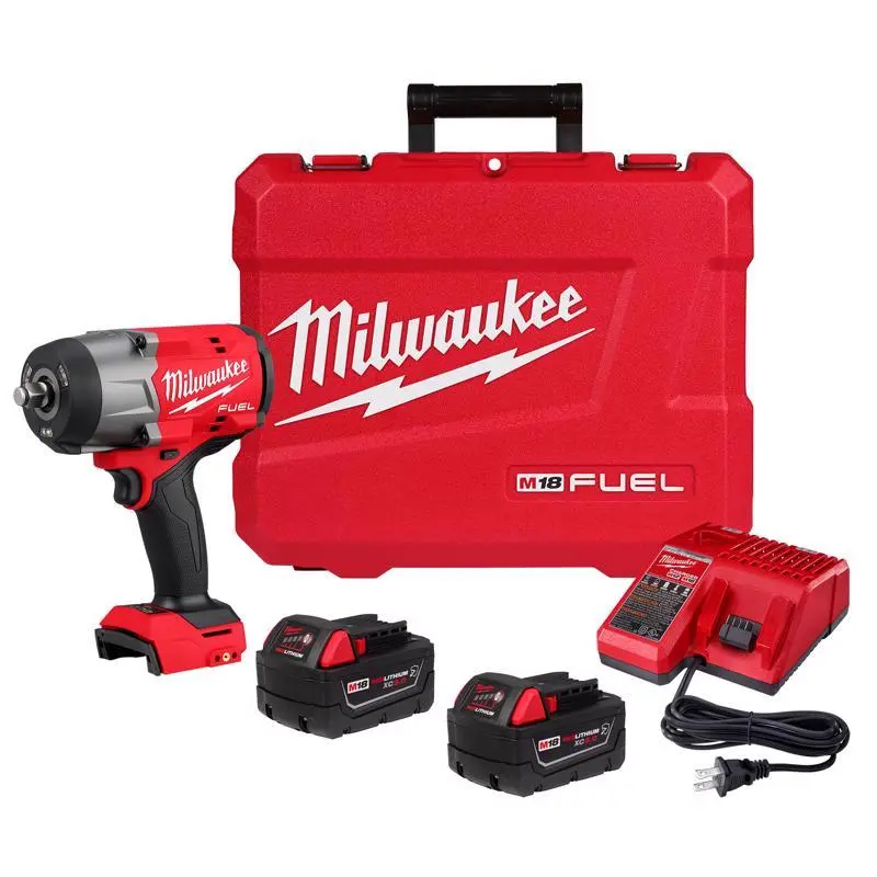 Milwaukee M18 FUEL 1/2 Inch Cordless Brushless High Torque Impact Wrench Kit Battery & Charger