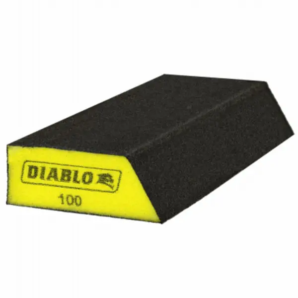 Diablo DFBANGBFIN01G Extended Corner Contact Sanding Sponge 100 Grit Hard to Reach Areas