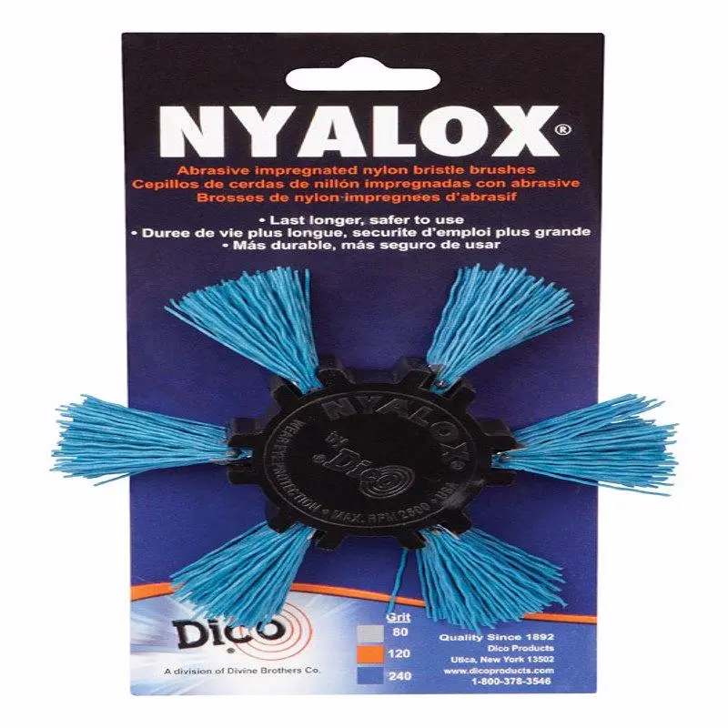 Dico 2.5 Inch Crimped Nylon Mandrel Mounted Cup Brush - 4500 RPM