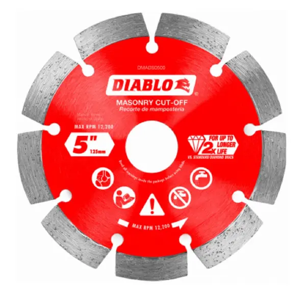 Diablo DMADS0500 5 Inch Diamond Segmented Cut-Off Discs Masonry