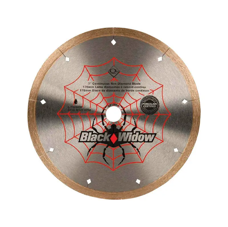 QEP Black Widow 7 . D X 5/8 . Steel Continuous Rim Diamond Saw Blade 1 pc