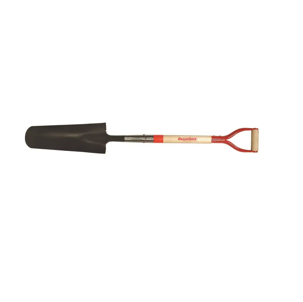 Razorback 47103 Round Point Drain Spade D-Shaped Handle 29 inch L