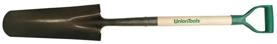 Union Tools 47108 Round Point Drain Spade 4.75 X 16 Inches