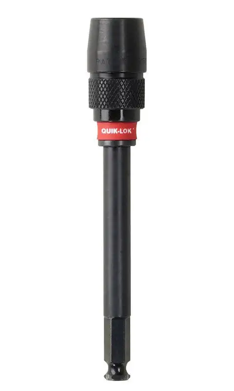 Milwaukee Quik-Lok 12 Alloy Steel Drill Bit Extension 1/4 Hex Shank