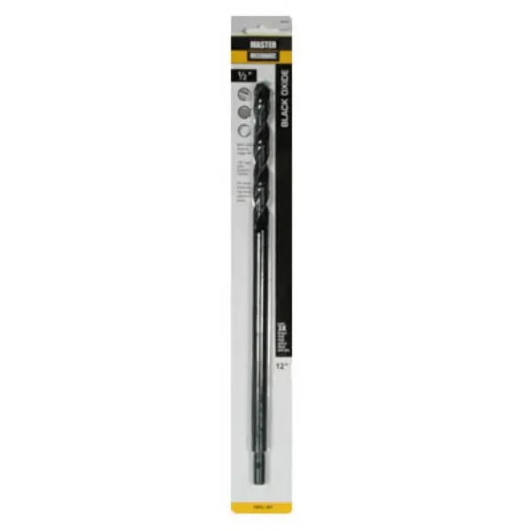 Master Mechanic 504704 High Speed Steel Drill Bit Black Oxide 1/2 Inch x 12 Inch