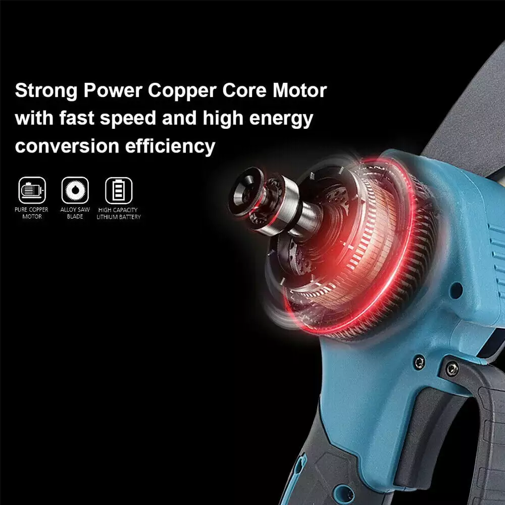 Travel-friendly Electric Chainsaw 800W Cordless 2 Battery 2 Chains Handheld Wood Cutter Jahyelec