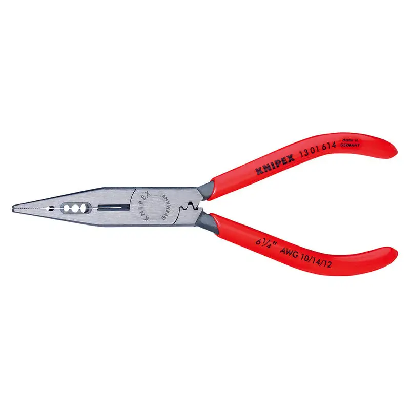 Knipex 6-1/4 Inch Steel Electrician Pliers Red 1 Pack