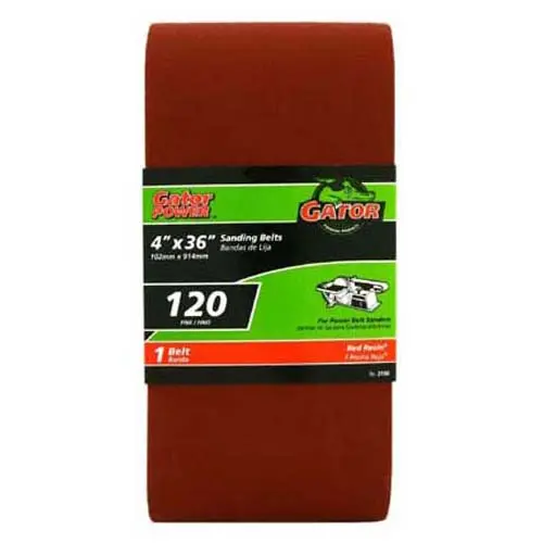Gator 3190 Bi-Directional Fine Sanding Belt 120 Grit 4 Inch x 36 Inch