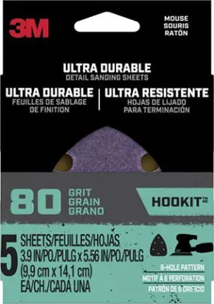 DETAIL SANDI SHT 120 GRIT 5PK ULTRA Fine Grit Sandpaper Smoothing Minn Mining