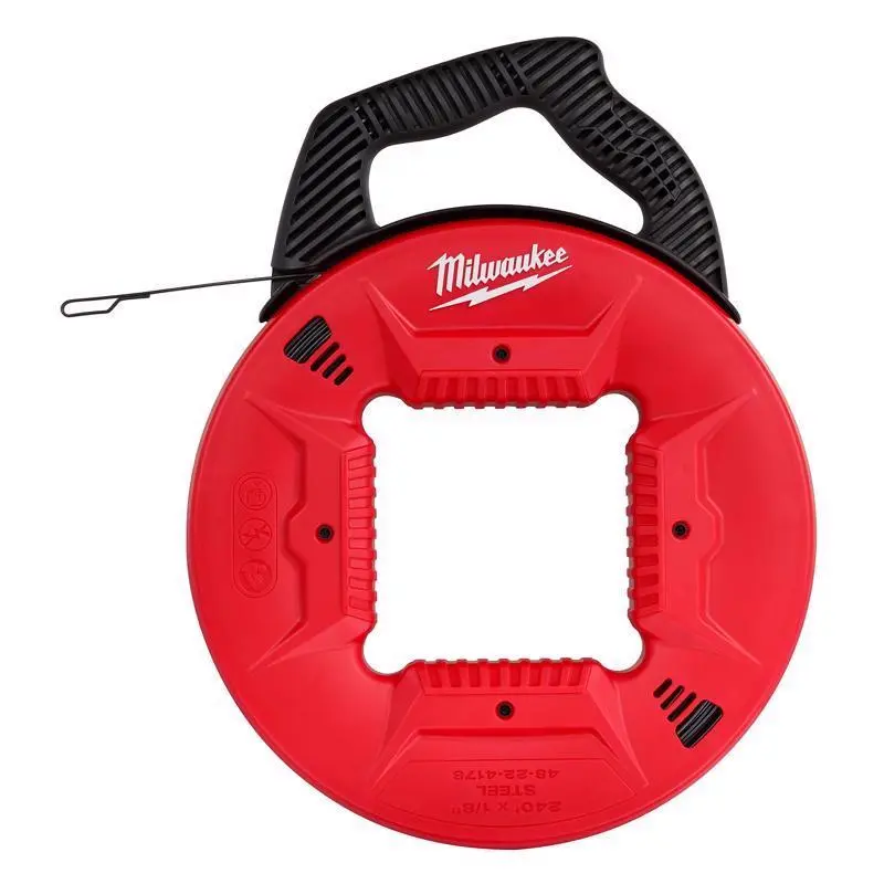 Milwaukee 0.13 Inch W x 240 ft L Steel Fish Tape 1 Pack Professional Wire Pulling Tool