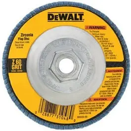 4.5-Inch 60-Grit Zirconia Flap Disc Angle Grinders Dewalt