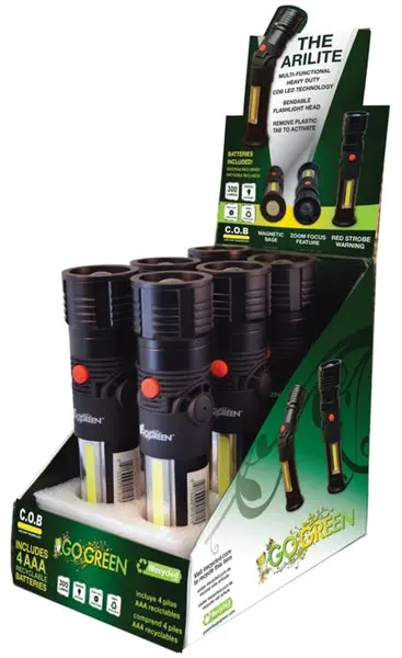 Go Green Arilite LED Flashlight 300 Lumens GG-113-ARILITE