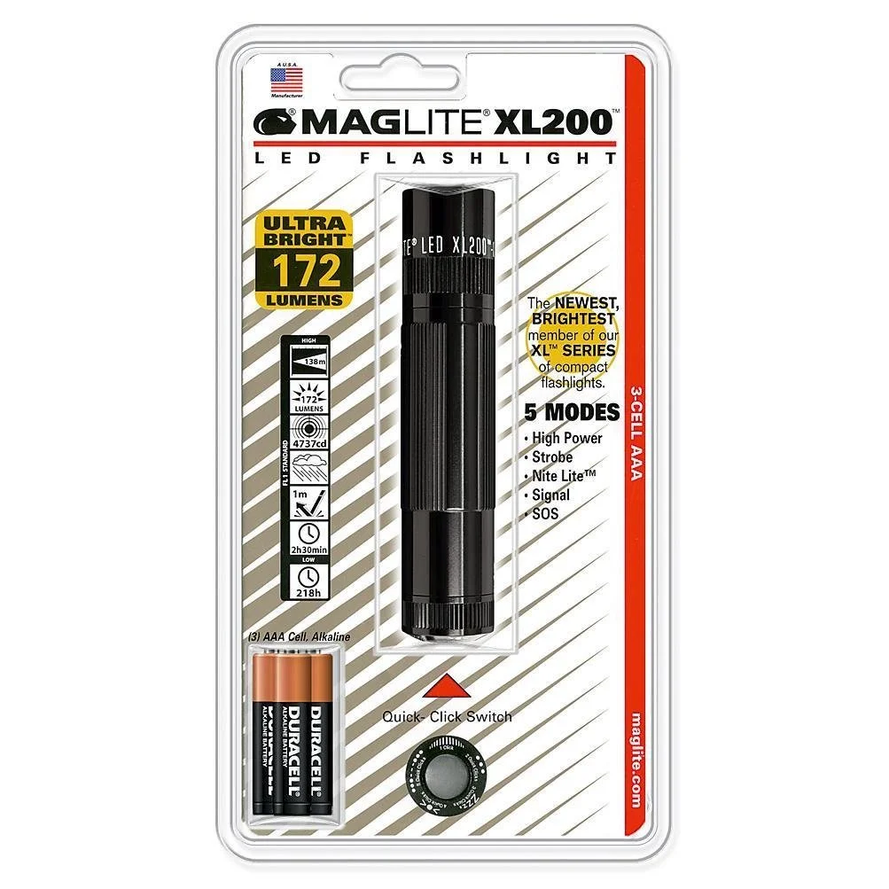 LED Flashlight Black - Bright Light Home Electrical Goods & Repairs Maglite