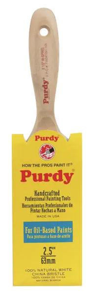 Purdy 144380425 White Sprig Flat Paint Brush 2.5" Smooth Paint Application