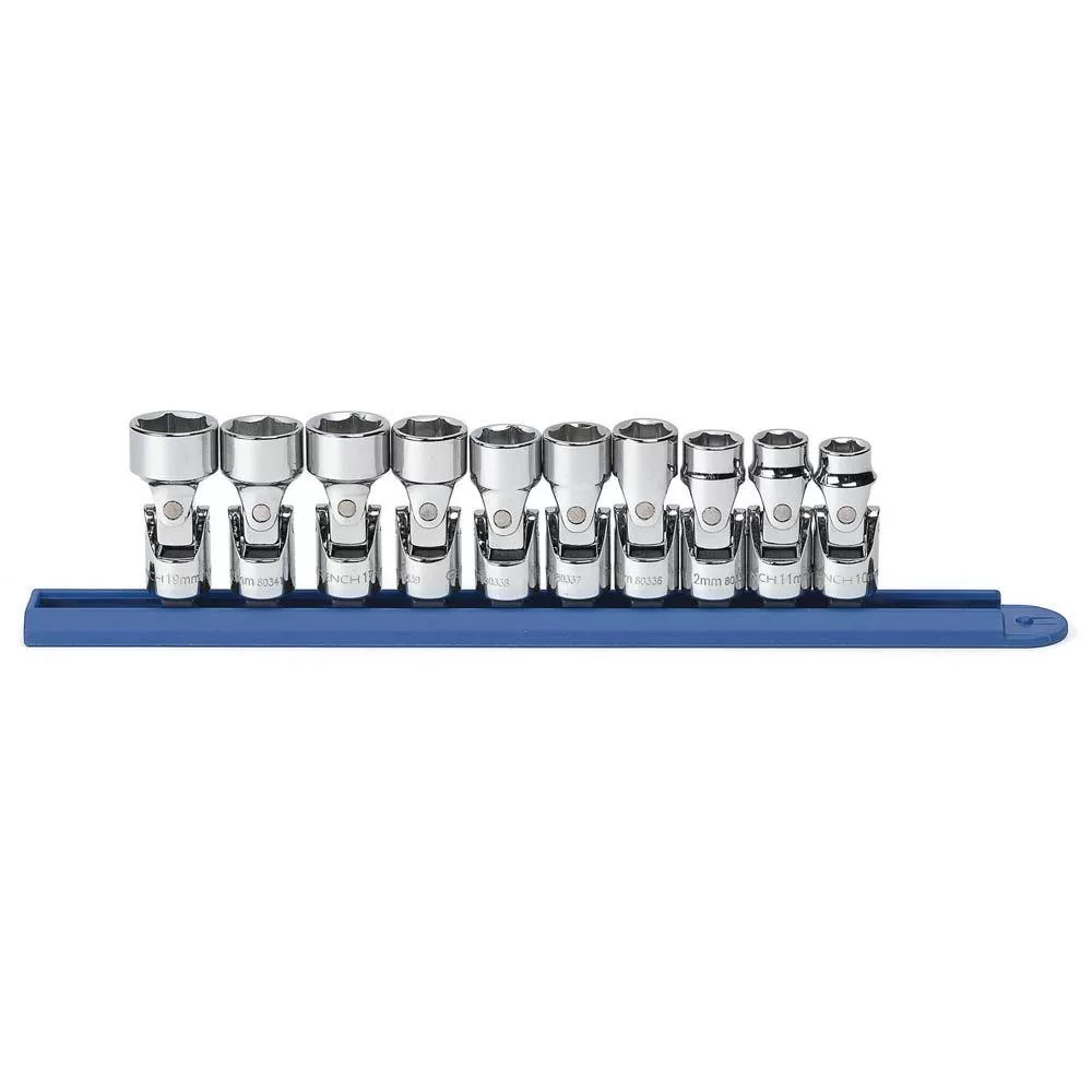 GEARWRENCH 3/8 . Drive 10-Piece 6-Point Flex Socket Set Versatile Use