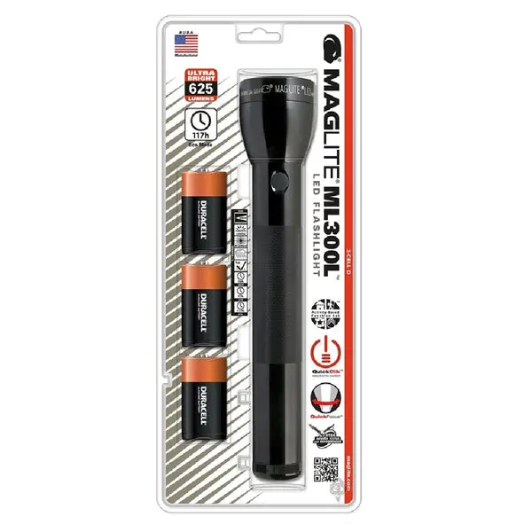 Maglite ML300L-T3DX6 11-3/4 Inch Full Size LED Flashlight High Lumens